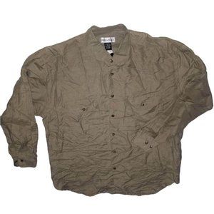VTG NWT ROEVELLE Button Up Chest Pockets Mens Long Sleeved Casual Top L
